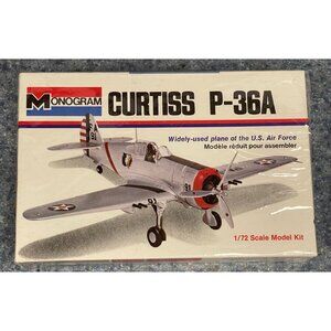 Monogram Vintage Curtiss USAF P-36A 1/72 Vintage Model Kit SEALED
